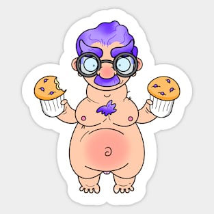 Muffy naked Sticker